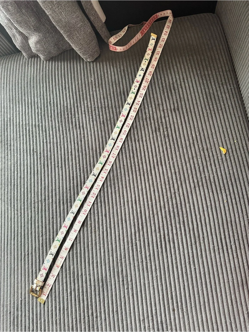 Authentic Louis Vuitton x Murakami Multicolor Monogram Belt Gold-Tone Buckle